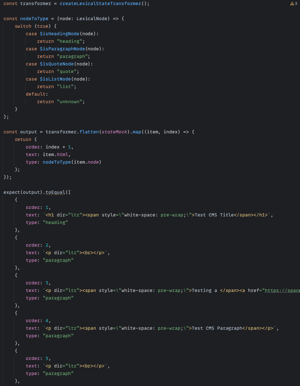 Example of processing the flattened output to further shape your data.